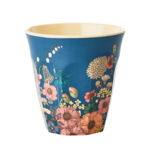 RICE: Medium melamine beker - Bloemen collage print