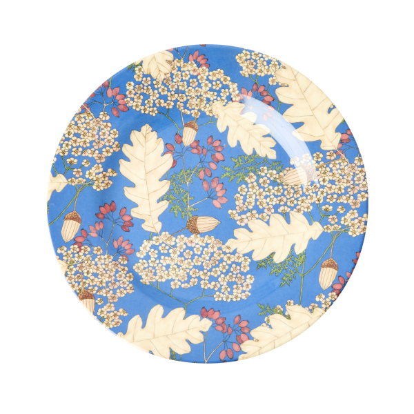 RICE: Rond melamine lunch bord - Autumn and Acorns Print