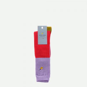 Sticky Lemon: Kniekousen |glitter | lavender + sporty red