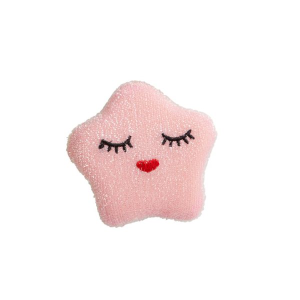 SPONGE-STAR RICE: Ster schuurspons roze