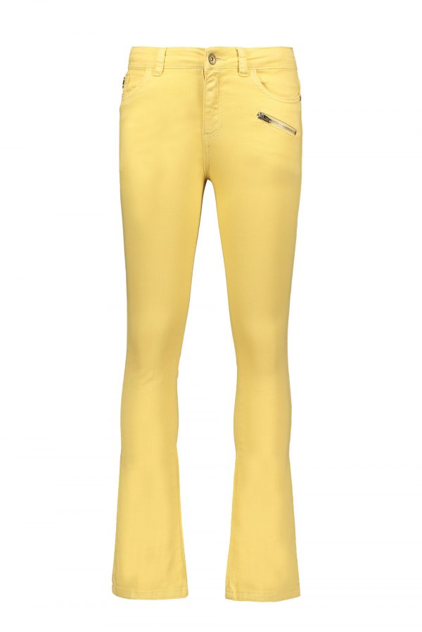 Street Called Madison: Luna denim flared pants MISS LUNA BELL yellow