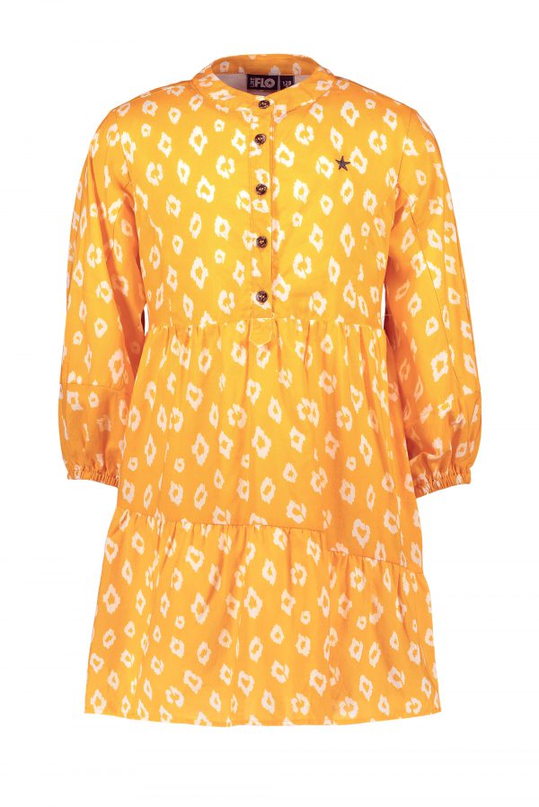 Like FLO: Sunflower oranje met witte animal print tuniek blouse