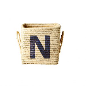 Rice: Vierkante Raffia mand - Natural - N