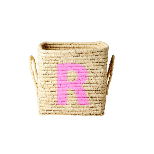 Rice: Vierkante Raffia mand - Natural - R - BSRAT-20R
