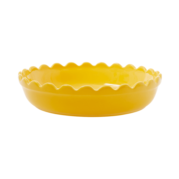 RICE: Kleine ronde taartvorm / ovenschaal - Aardewerk -Geel CEPIE-SYE