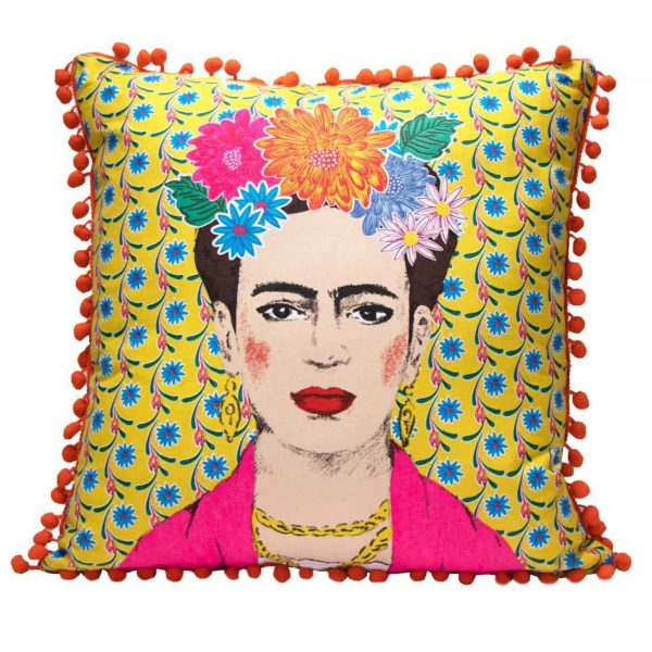 Talking Tables: Kussen Frida - Geel bloemen