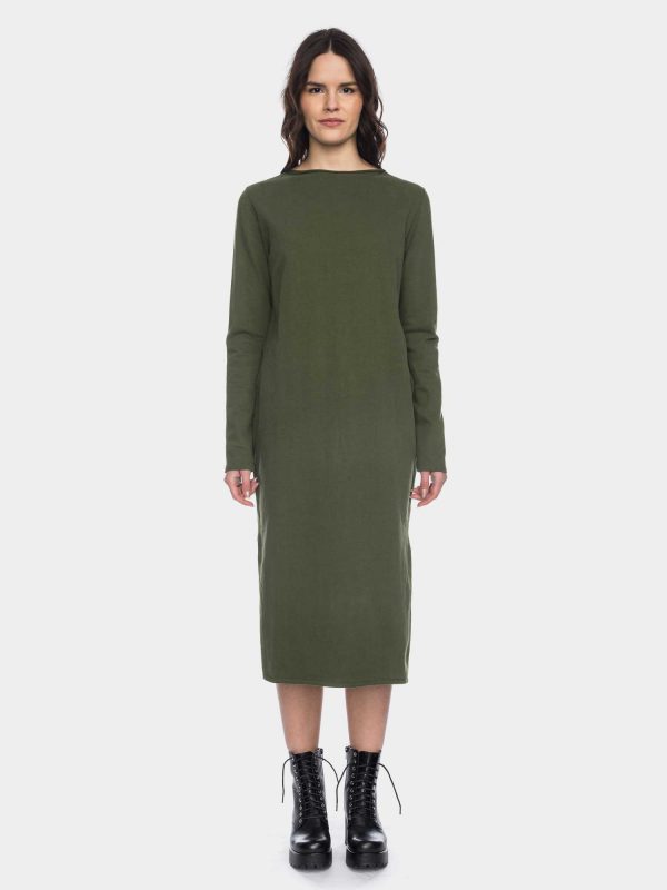 ATO Berlin: Sweat jurk MAAIKE groen Kleid Maaike GOTS CO 27/099 RGRN