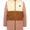 Like Flo: Reversible colour block hooded long jacket