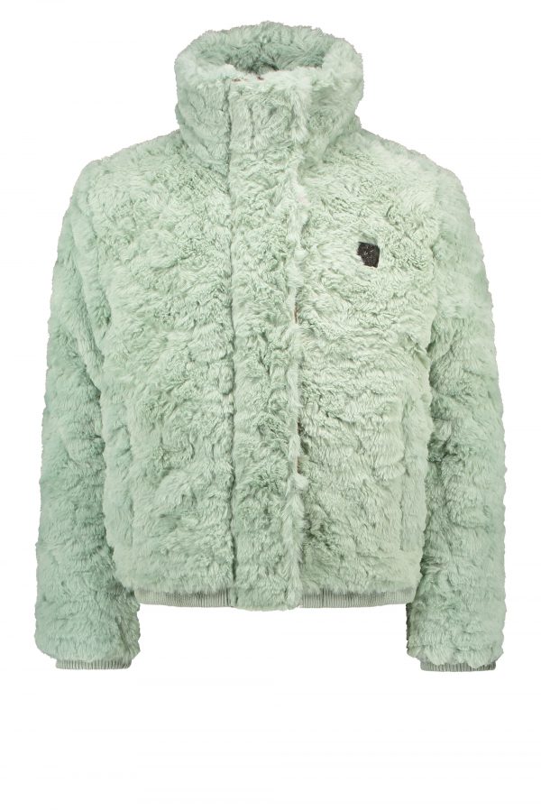 Like Flo: Fancy fur jacket - mint