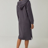 Surkana: Sweat jurk met capuchon grijs - 561NAKE711