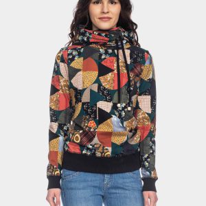 ATO Berlin: Sweater JONDRA patchwork print Pulli Jondra CO 14/070 MULTI