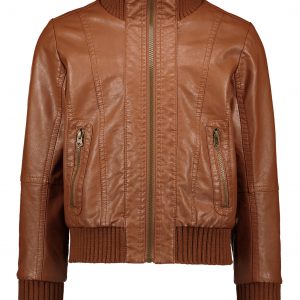 Like FLO: Vegan leather biker jacket - Camel