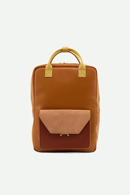 The Sticky Sis club: Backpack | coloré | sunset orange + brick red + dawn pink