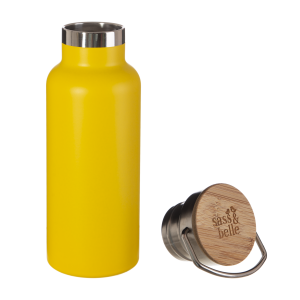 Sass & Belle: Thermos fles staal - Geel