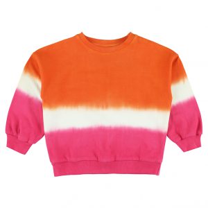 Prachtige dip-dye sweater, om ook op koudere lentedagen of frisse zomeravonden in te stralen.