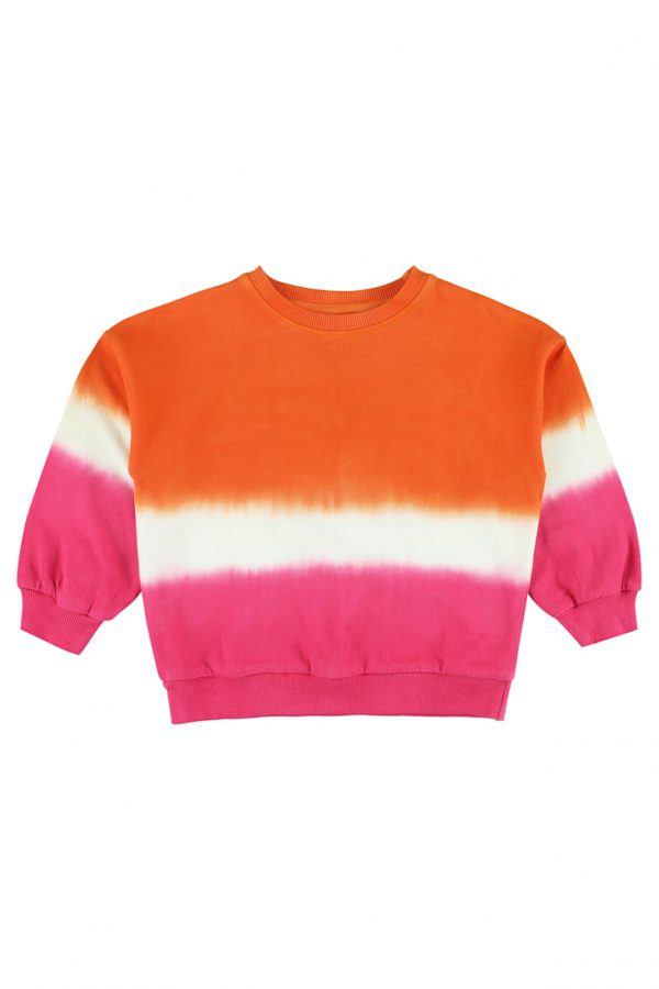 Prachtige dip-dye sweater, om ook op koudere lentedagen of frisse zomeravonden in te stralen.
