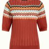 King Louie: Agnes Top Bell Sleeve Picadillo - Brunette brown