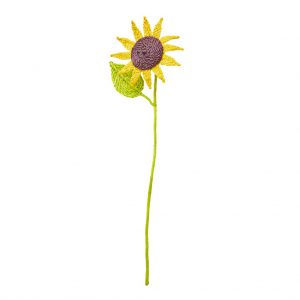RICE: Raffia bloem - Geel BRFLO-SUN