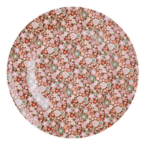 Rice: Rond Melamine diner bord - Fall Floral print MELRP-FAFL