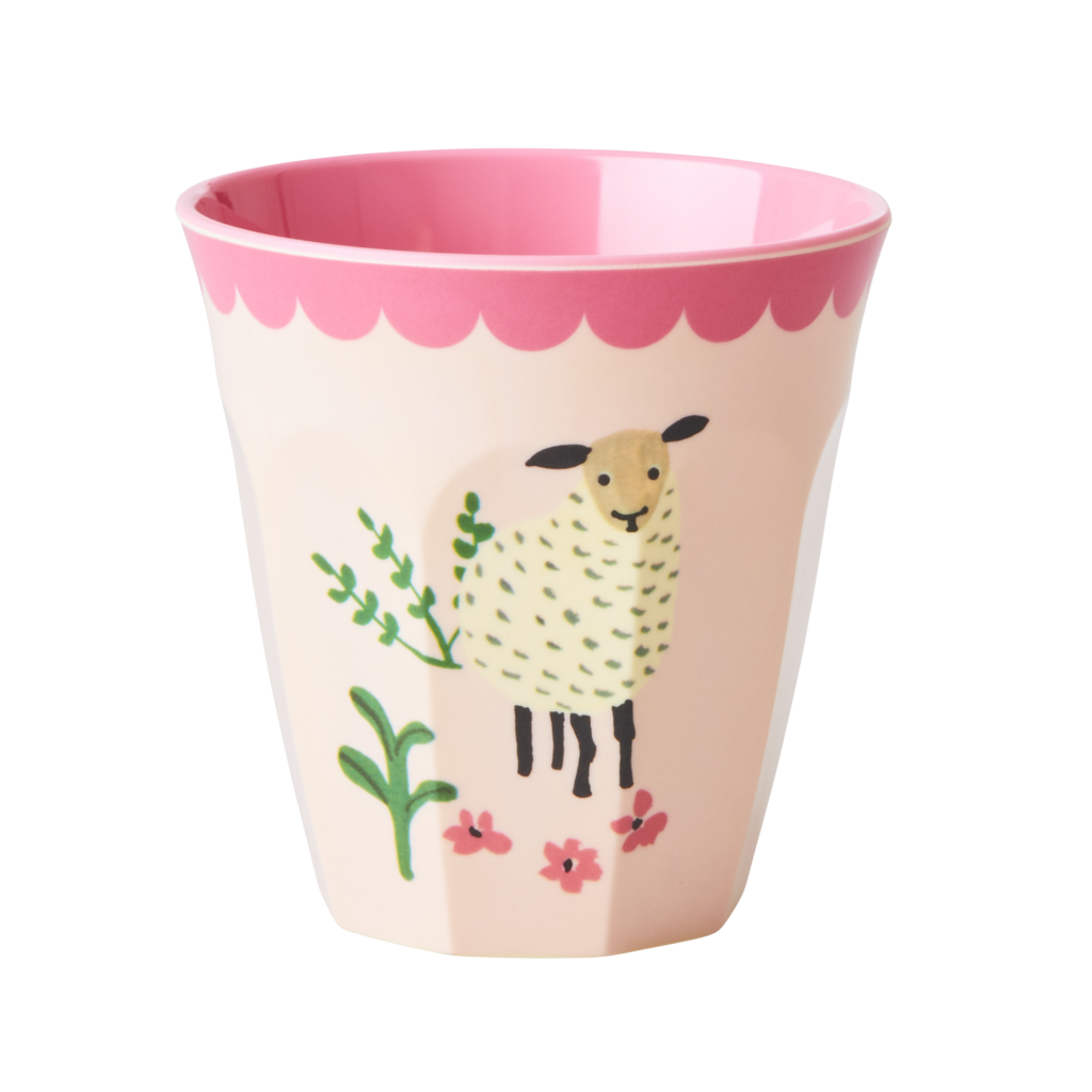 rice-medium-melamine-beker-schaap-halsoverkop