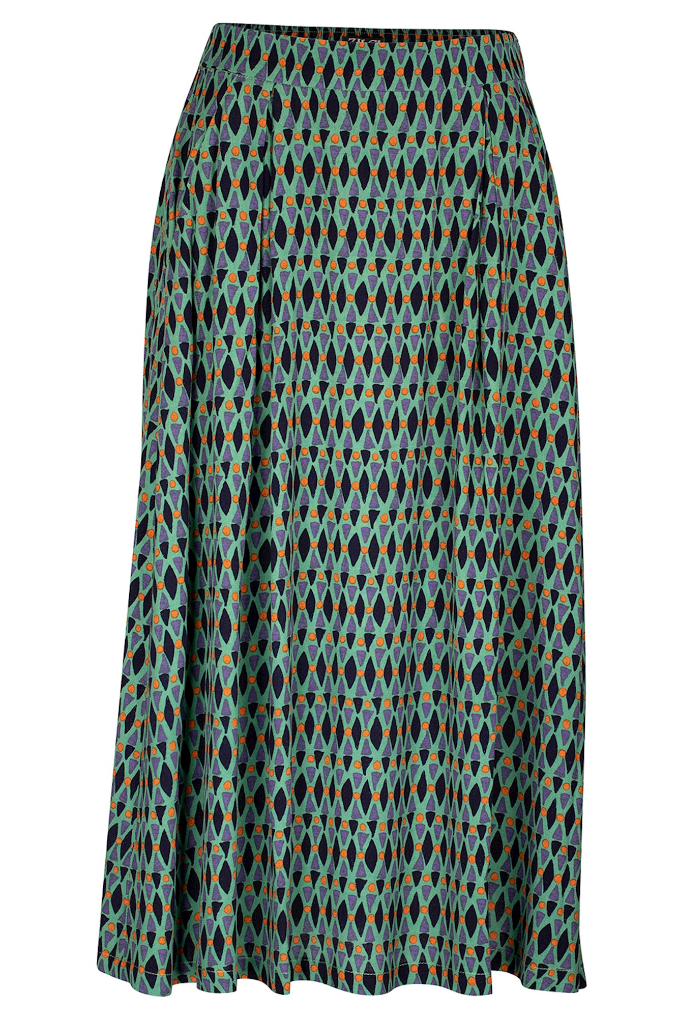 Zilch: Skirt Midi | Ethnic Jade 22VCR50.075