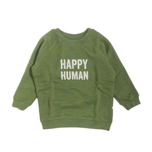 Cos I Said So: Sweater HAPPY HUMAN - dill