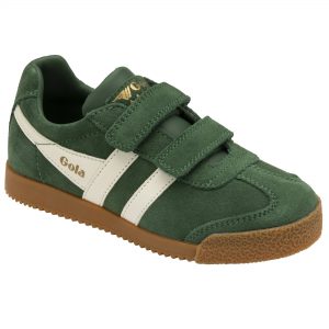 Gola Classics Kids Harrier Strap Trainers | Evergreen/Off White