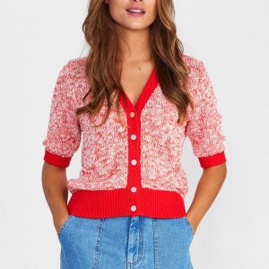 Nümph: Nunina cardigan - Cherry tomato