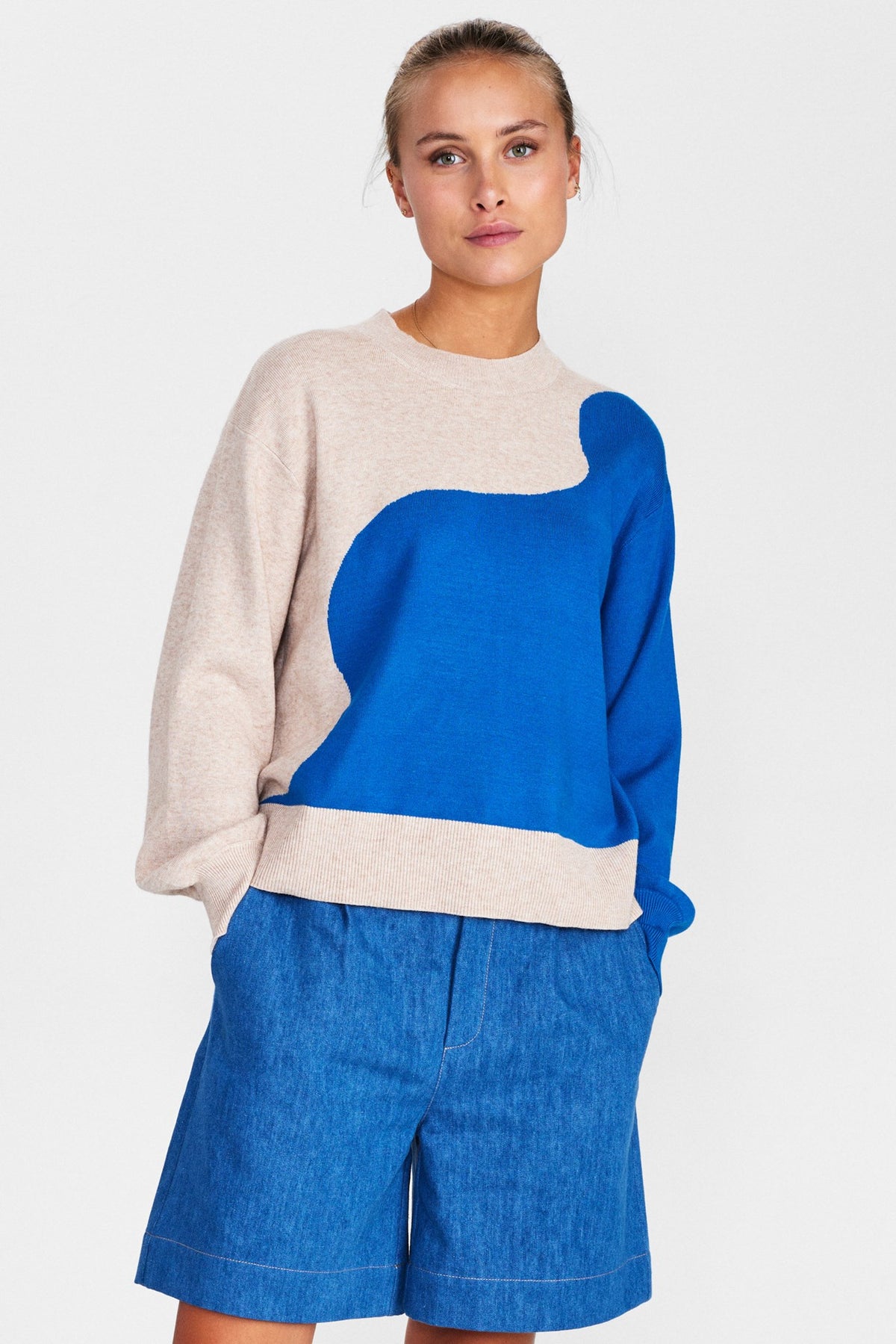 Nümph: Nunni pullover - Bonnie blue