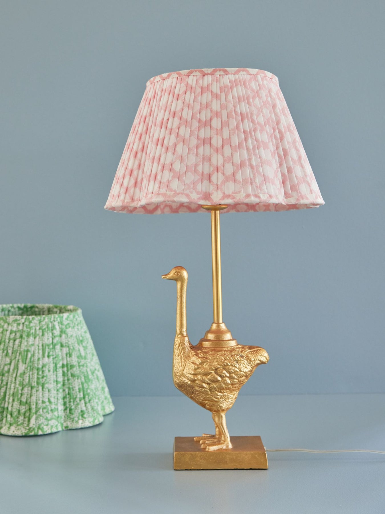 RICE: Grote lamp Struisvogel - Goud LAMP-FLAGOL