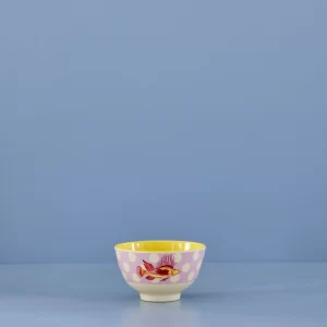 RICE: Kleine melamine kom - Fish lavendel print MELBW-SFISHL