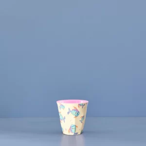 Rice: Medium melamine beker - Fish cream print MELCU-FISHC