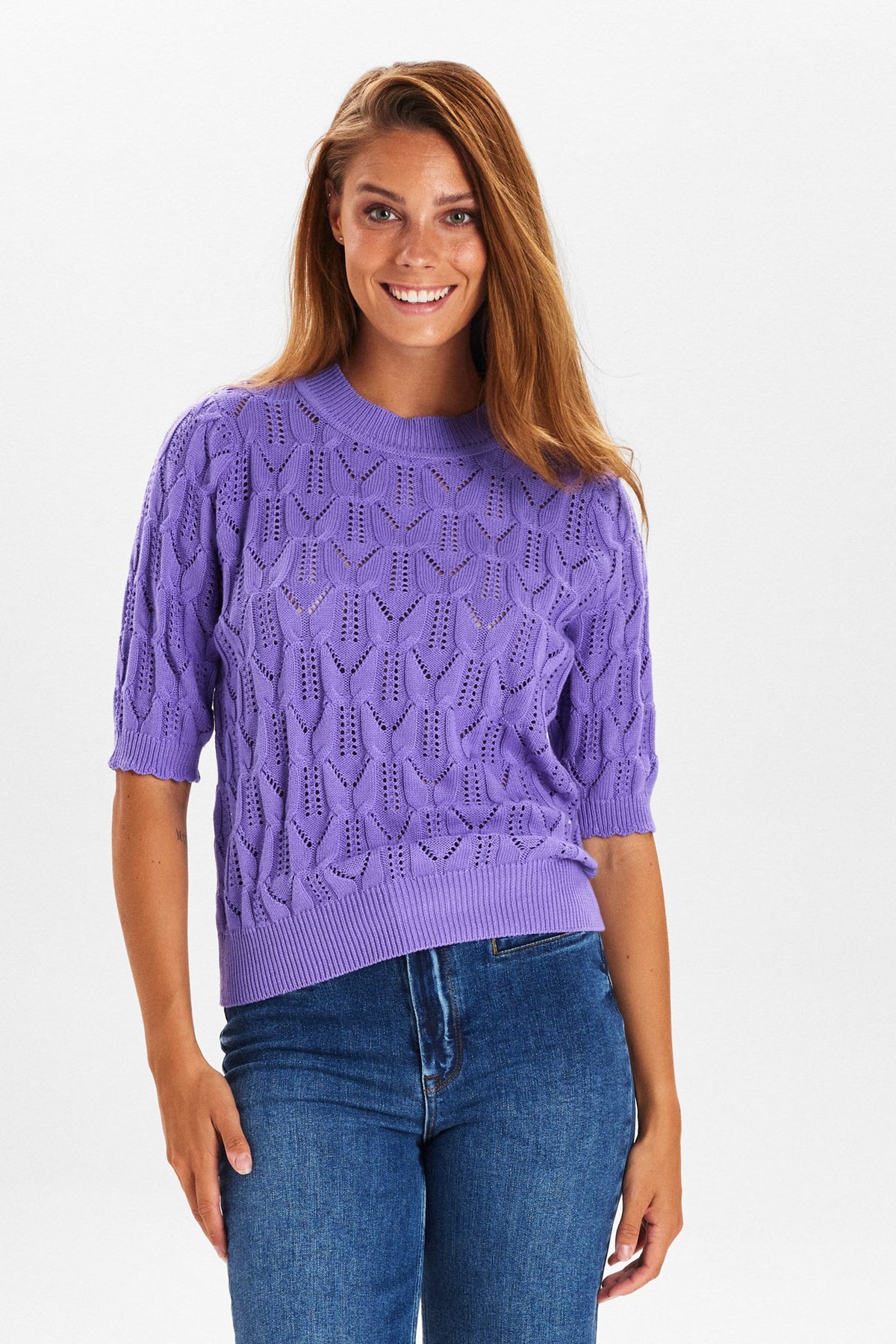Nümph: Nunikkie ss pullover - Paisley purple
