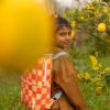 Sticky Lemon: Backpack large | farmhouse | checkerboard | pear jam + ladybird red