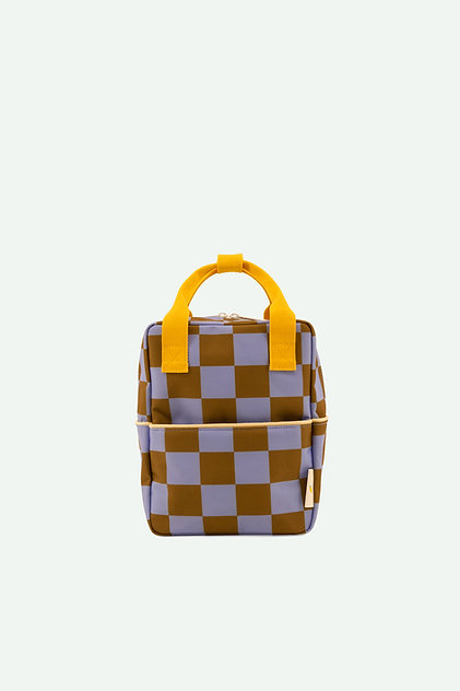 Sticky Lemon: Backpack small | farmhouse | checkerboard | blooming purple