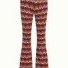 King Louie: Border Flared Pants Lounge | Cabernet red