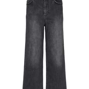 Nümph: Nuparis cropped jeans - Dark Grey denim