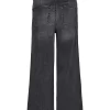Nümph: Nuparis cropped jeans - Dark Grey denim