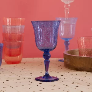 Rice: Acryl wijn glas | Blauw HSGLW-BUBB