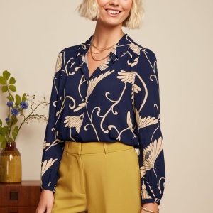 King Louie: Carina Blouse Pixy | Evening Blue