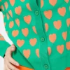 Compañia Fantastica: Green heart print cardigan