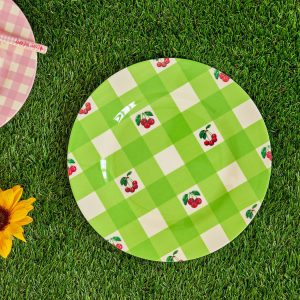 Rice: Rond Melamine diner bord - Love Therapy Cherry Print MELRP-LTCH
