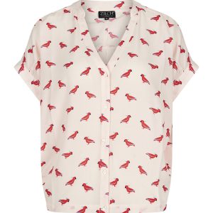 Zilch: Blouse Wide | Parrot Off White