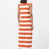 Compañia Fantastica: Stripes long dress | Orange
