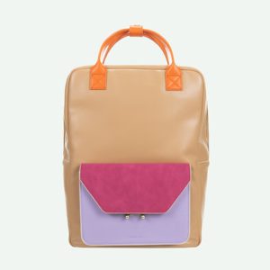 The Sticky Sis club: Backpack | il sole | coloré | affogato beige + sunset lilac + positano purple
