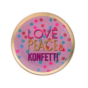 Gift Company: Love plate | Glas - LOVE, PEACE & KONFETTI