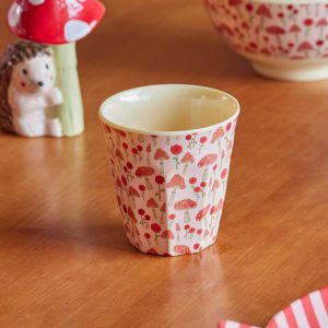 Rice: Medium melamine beker - Happy Forest Print Pink MELCU-HAFOI