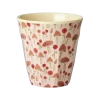 Rice: Medium melamine beker - Happy Forest Print Pink MELCU-HAFOI