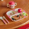 Rice: Melamine kinderservies - Happy Forest print Roze BABOX-4ZHAFOI