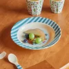 RICE: Melamine kinder kom - Happy Forest print Blauw KIBOW-HAFOB